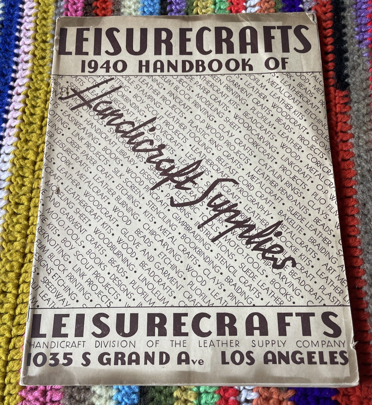 Leisurecrafts 1940 Handbook Leathercraft Supplies Tools Catalog Los Angeles