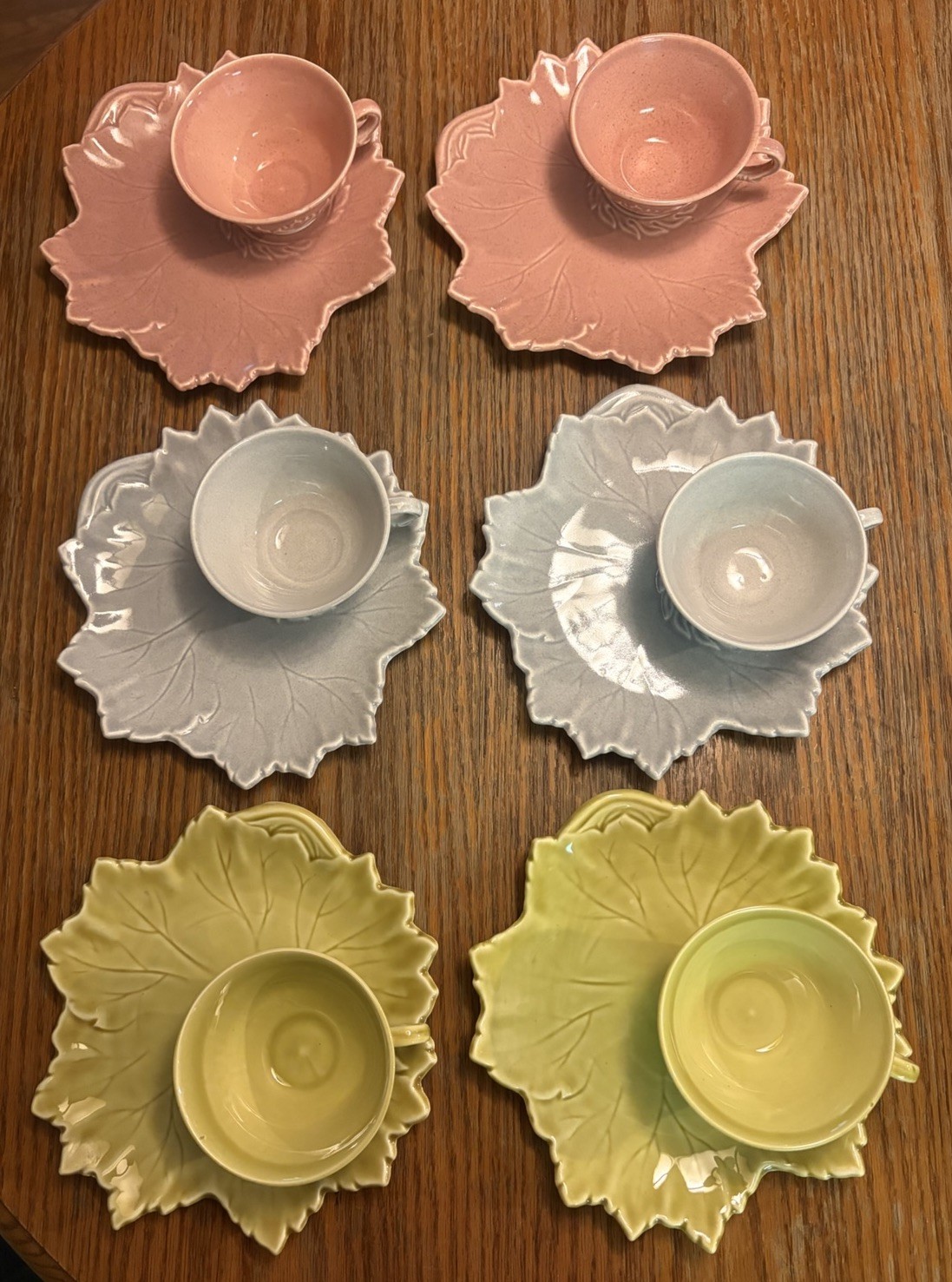 Set Of 6 Woodfield by Steubenville Leaf Tea/Toast/Luncheon Snack Sets