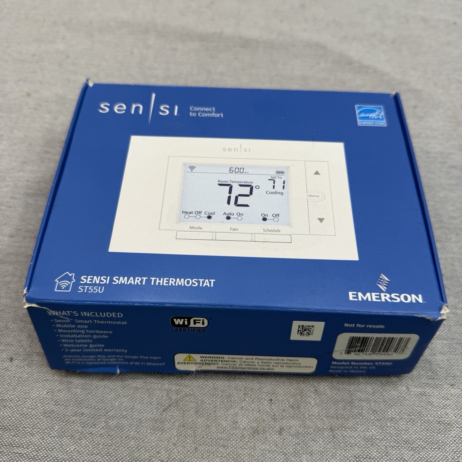 Emerson Sensi Smart Programmable Thermostat - White (ST55U)