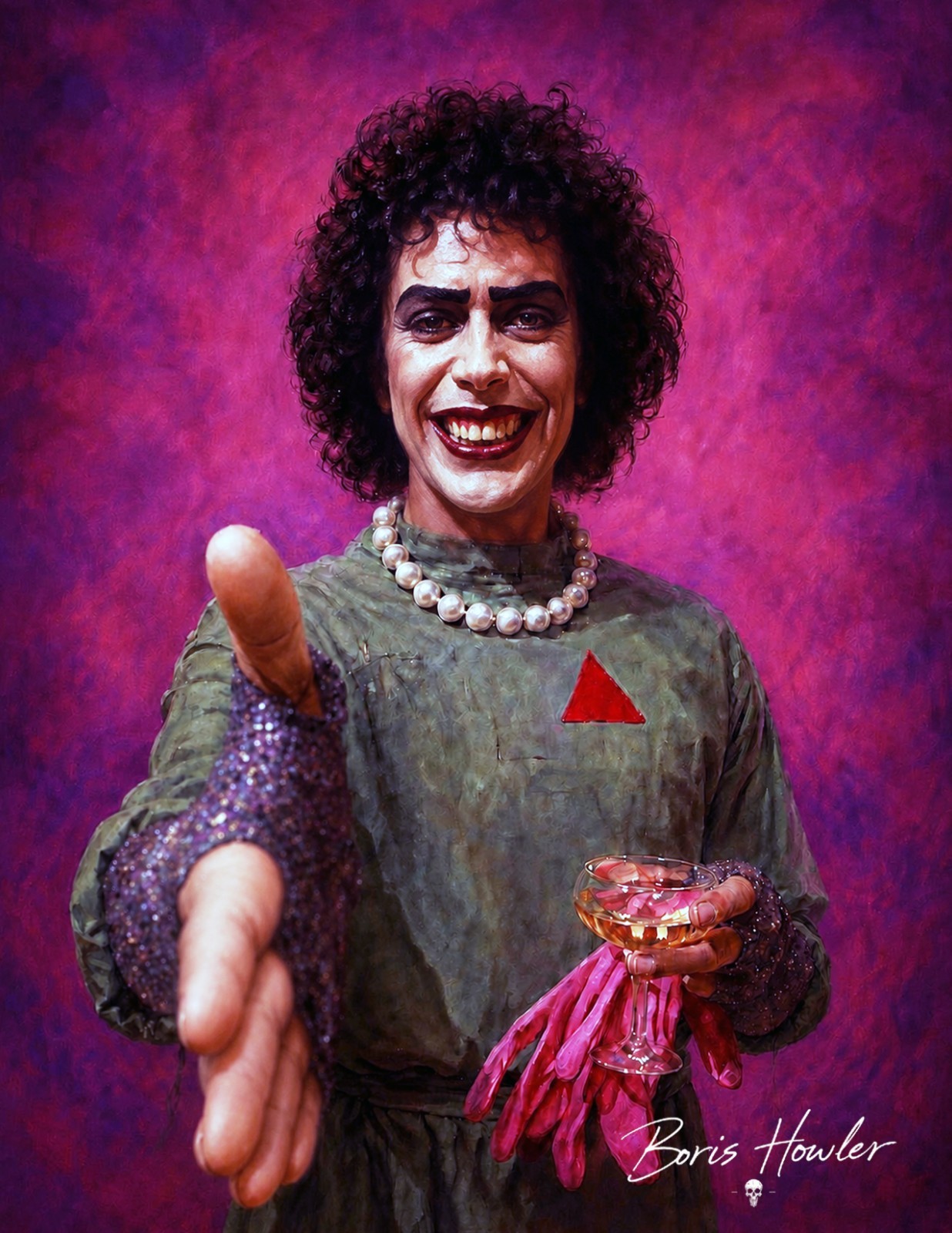 BORIS HOWLER  Rocky Horror Picture Show 8.5X11 art print signed cult Tim Curry