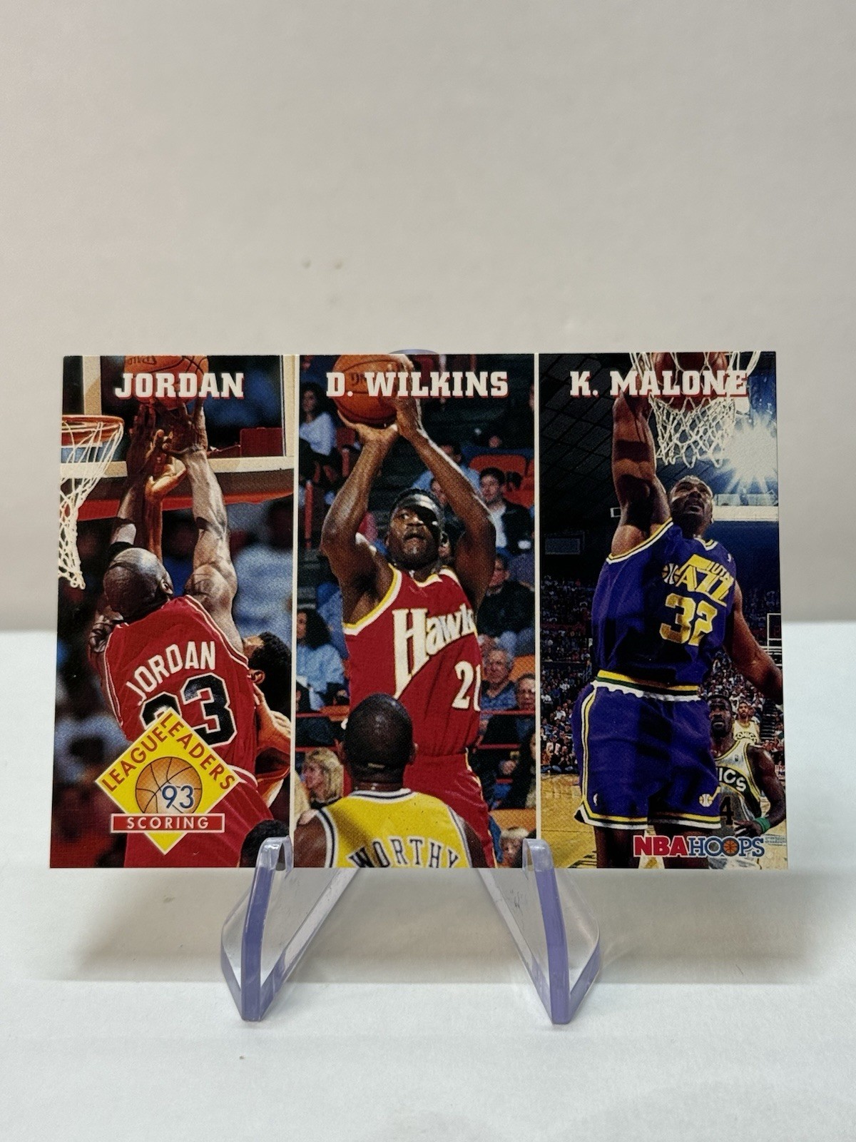 1993 NBA HOOPS Scoring League Leaders Jordan/Wilkins/Malone 283 1993 NBA HOOPS Scoring League Leaders Jordan/Wilkins/Malone 283