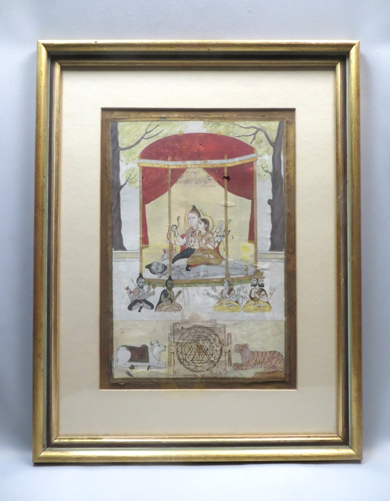 Indian Miniature Painting - Lord Shiva & Goddess  Parvati  (451)