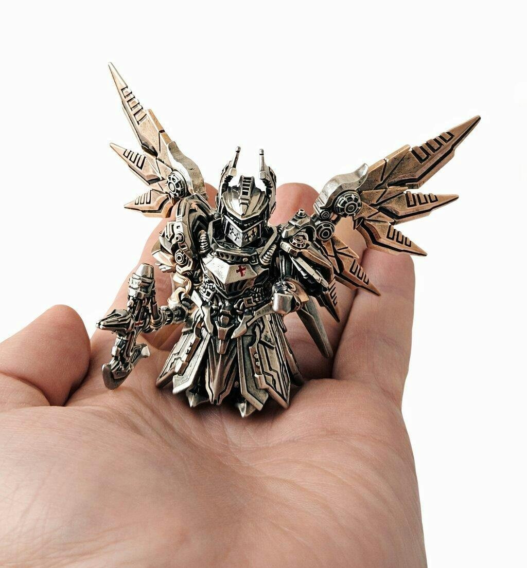 COPPERTIST.WU Mech Justicar Knight Figure, Gothic, GUNDAM, Cyber Knight W  Wings