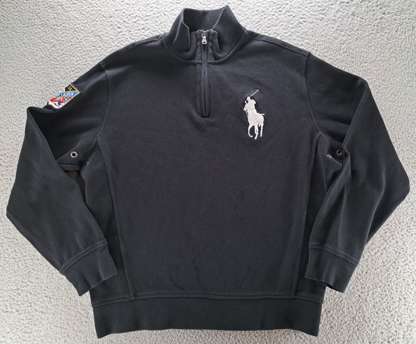 VTG Polo Ralph Lauren Big Pony 1/4 Zip Sweatshirt Mens Large 1933-34 Ski Patch