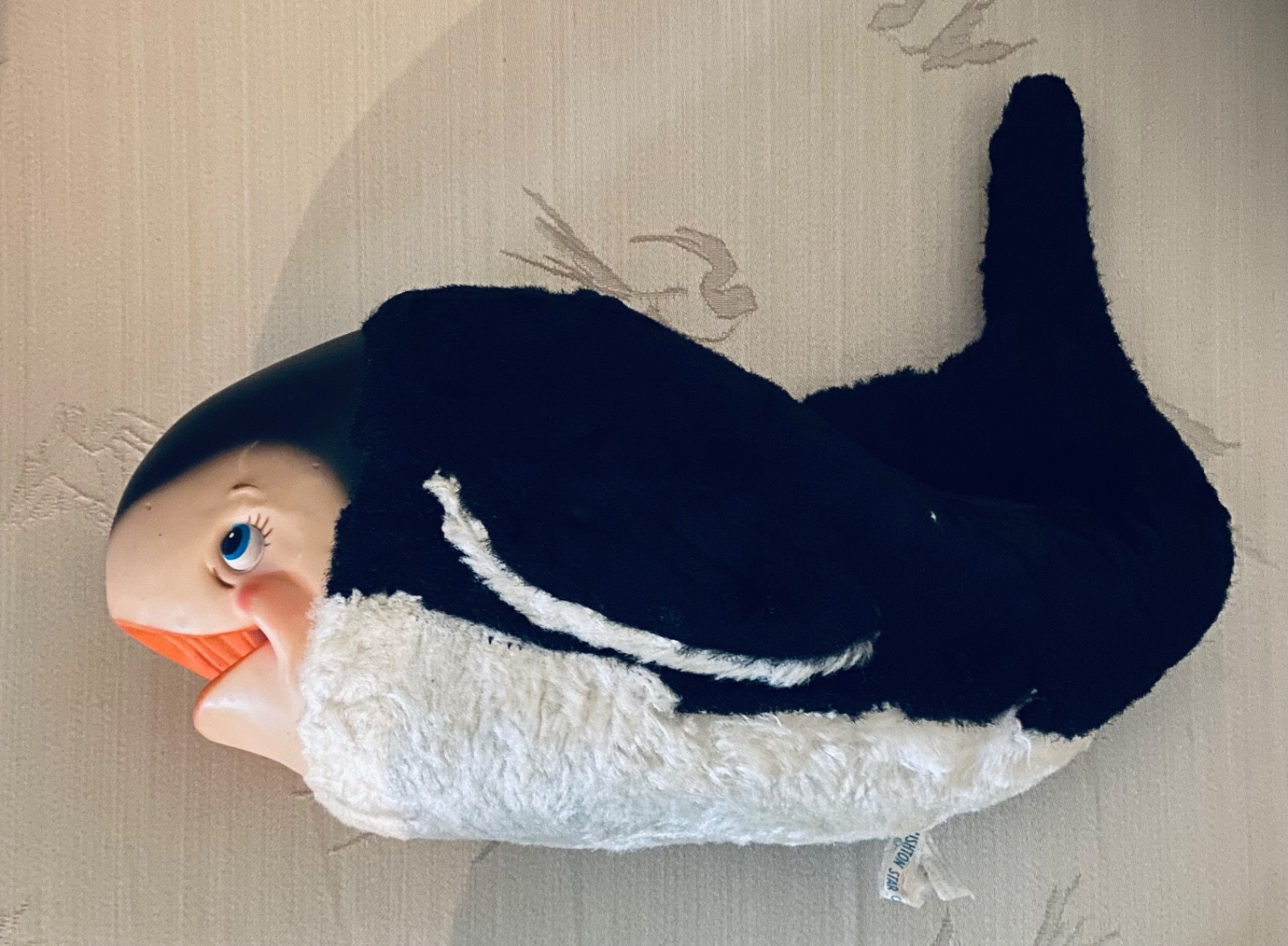 Vintage A Rushton Star Creation Rubber Face WHALE  Plush Animal 1950s 🫍 RARE