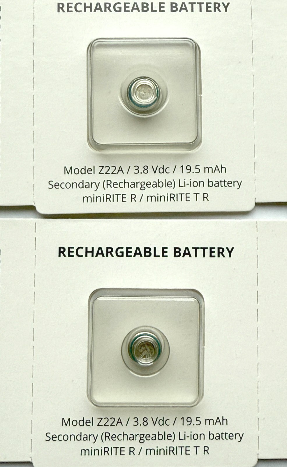 New, 2 pcs OEM for Oticon Z22A, LI-ION  Rechargeable Battery, Z22