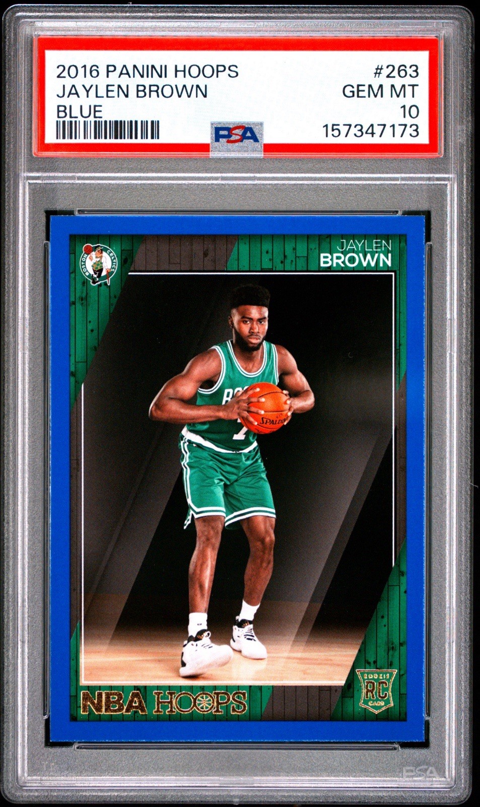 2016 PANINI HOOPS #263 JAYLEN BROWN BLUE PSA 10 - POP 1 🔥