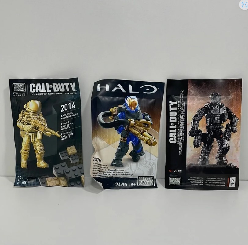 Mega Bloks CALL OF DUTY & HALO 2014/2016 Exclusive Figures Lot of 3