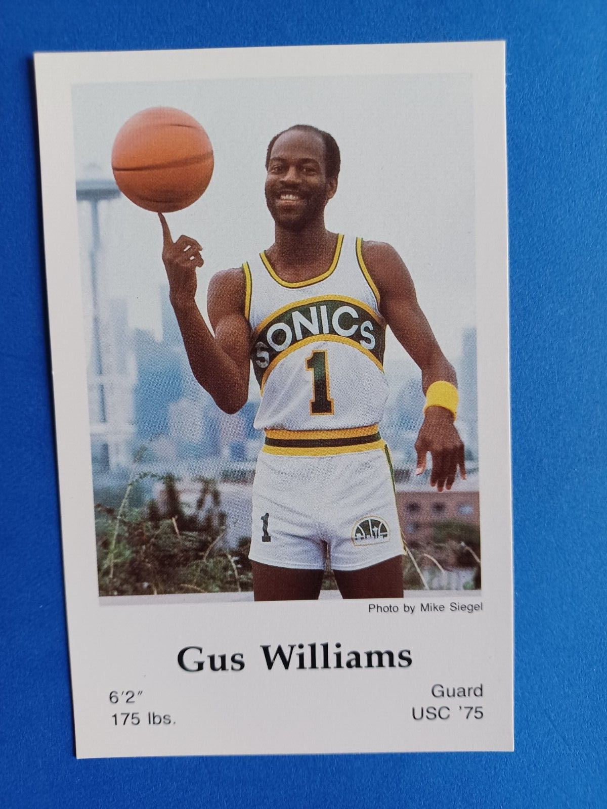 VINTAGE 1983-84 SEATTLE SUPER SONICS POLICE ISSUE GUS WILLIAMS #5 GUARD