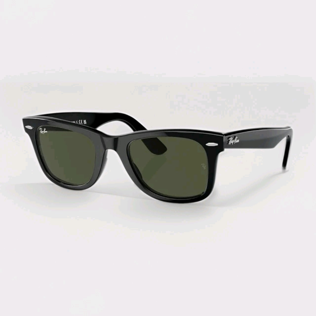 Ray-Ban RB2140 901 50-22 Wayfarer Green Lenses Unisex Classic Sunglasses - Black