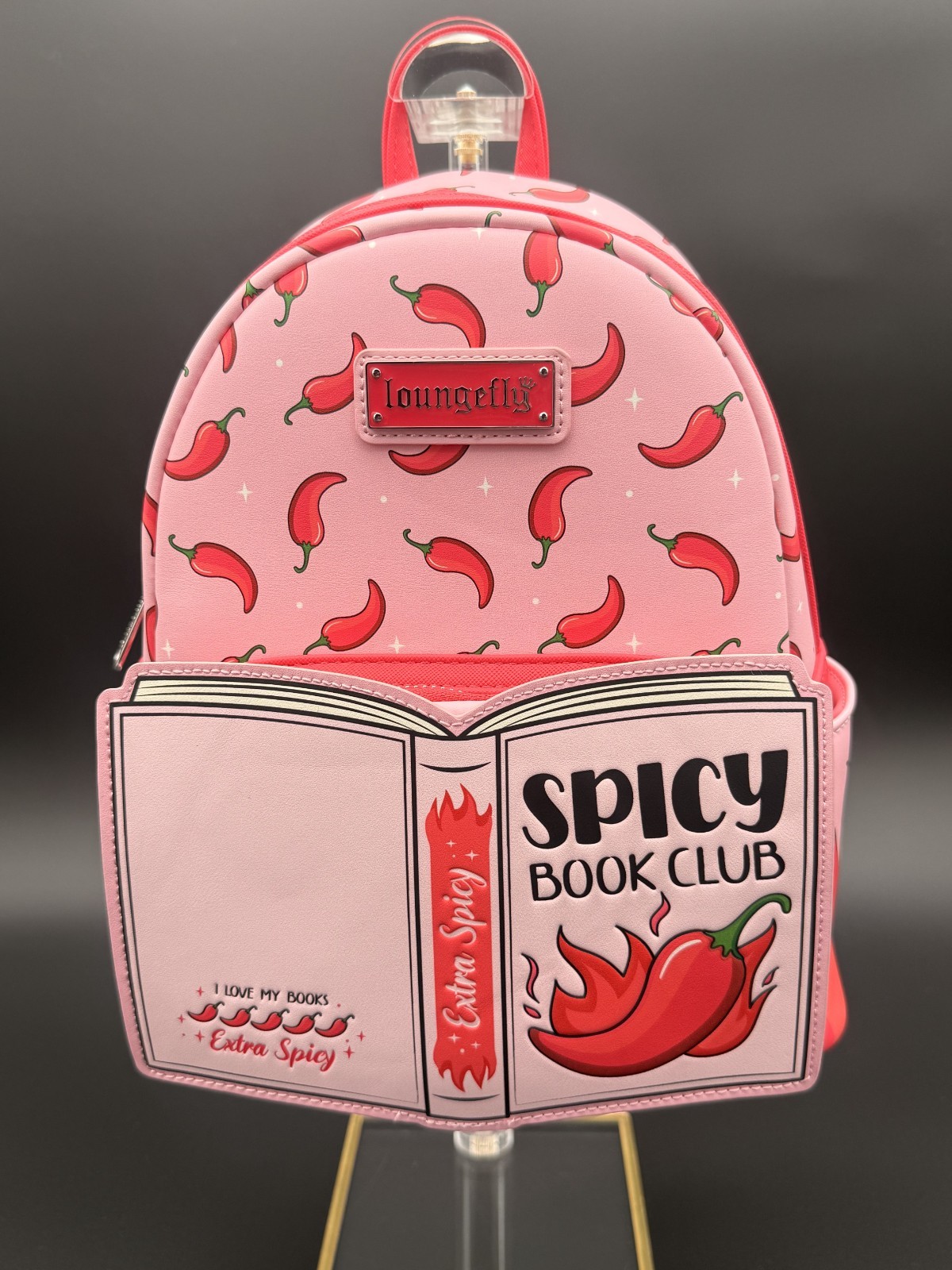 NWT Loungefly Spicy Book Club Open Book Mini Backpack Romance Reader