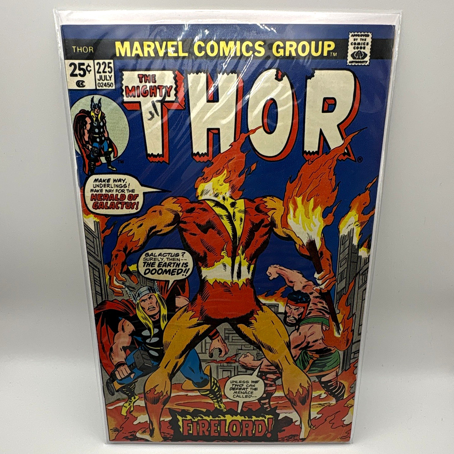 Marvel The Mighty Thor #225 (1974 Bronze Age) Stan Lee John Buscema Firelord