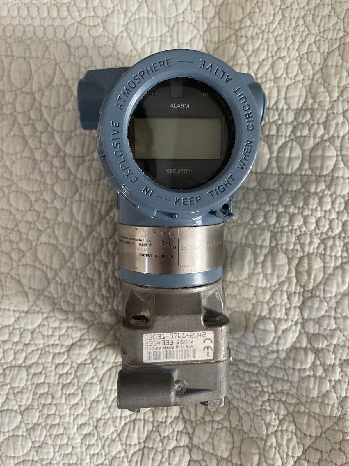 Rosemount 3051 Differential Pressure Transmitter 3031-621-2002