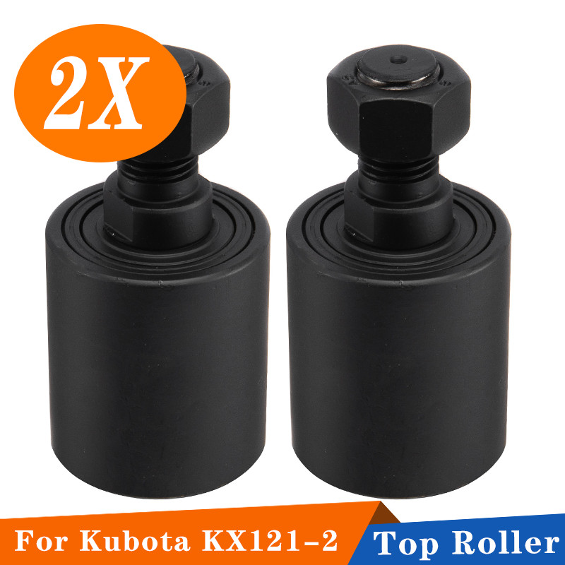 ALLOYWORKS 2PCS Top Roller Carrier Roller Fit Kubota KX121-2 Mini Excavator-