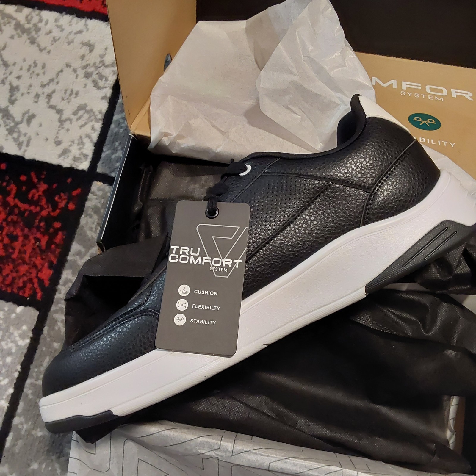 Vance Co Swift Tru Comfort Mens Sneakers Black Sz 13WD NIB 🔥🔥🔥 Vance Co Swift Tru Comfort Mens Sneakers Black Sz 13WD NIB 🔥🔥🔥