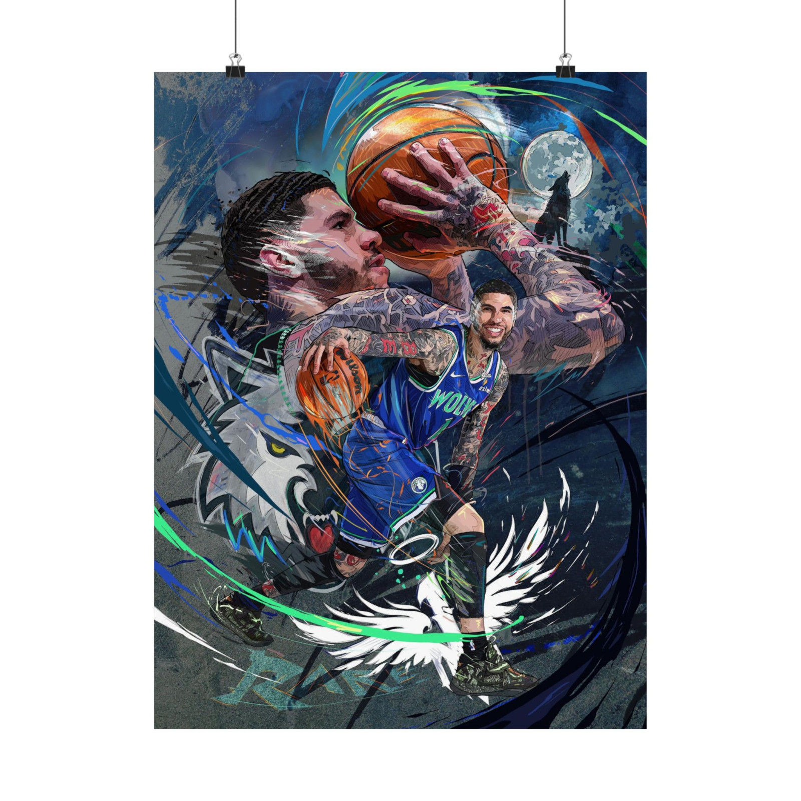 LaMelo Ball | Minnesota Timberwolves | POSTER | Sports Wall Art