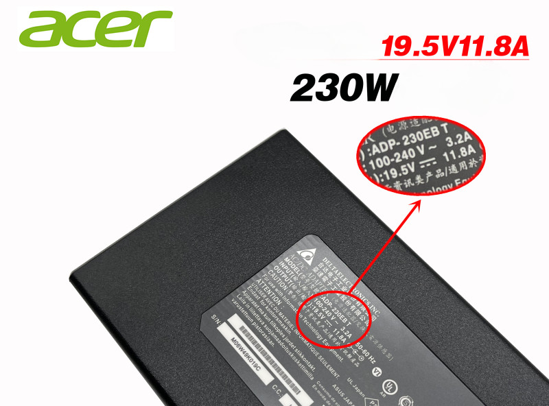 ACER Charger ADP-230JB D 19.5V 11.8A Adapter Power Supply Original Charger ACER Charger ADP-230JB D 19.5V 11.8A Adapter Power Supply Original Charger
