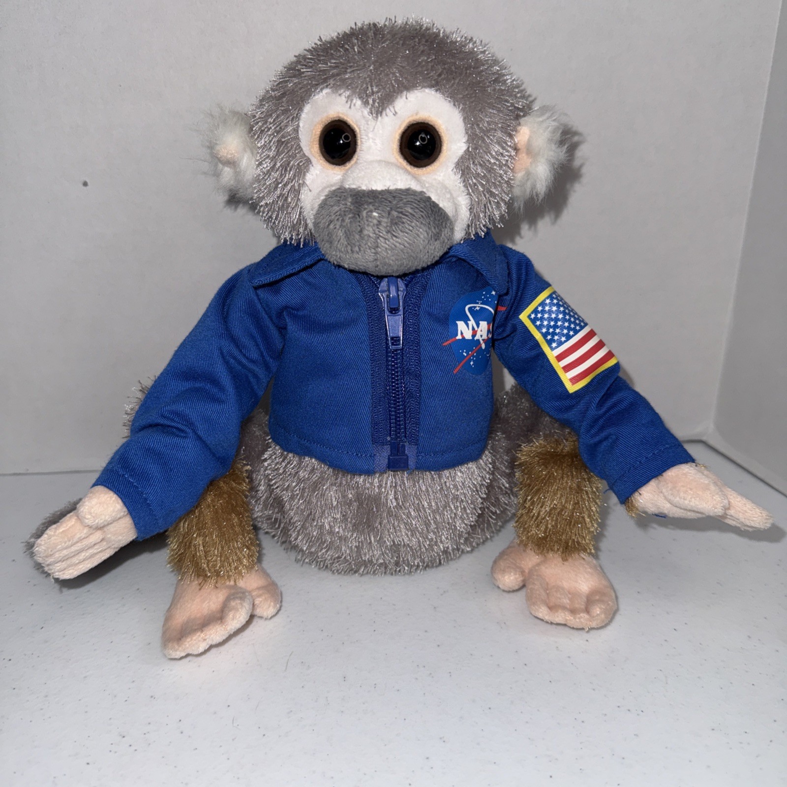 Grail Webkinz Baker Squirrel Monkey NASA Space Camp Plush HM745SC  8.5\