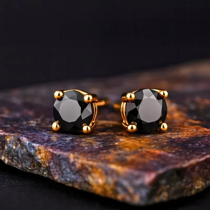 1.20Ct Round Lab Created Diamond Stud Earrings 14K Yellow Gold Plated 1.20Ct Round Lab Created Diamond Stud Earrings 14K Yellow Gold Plated