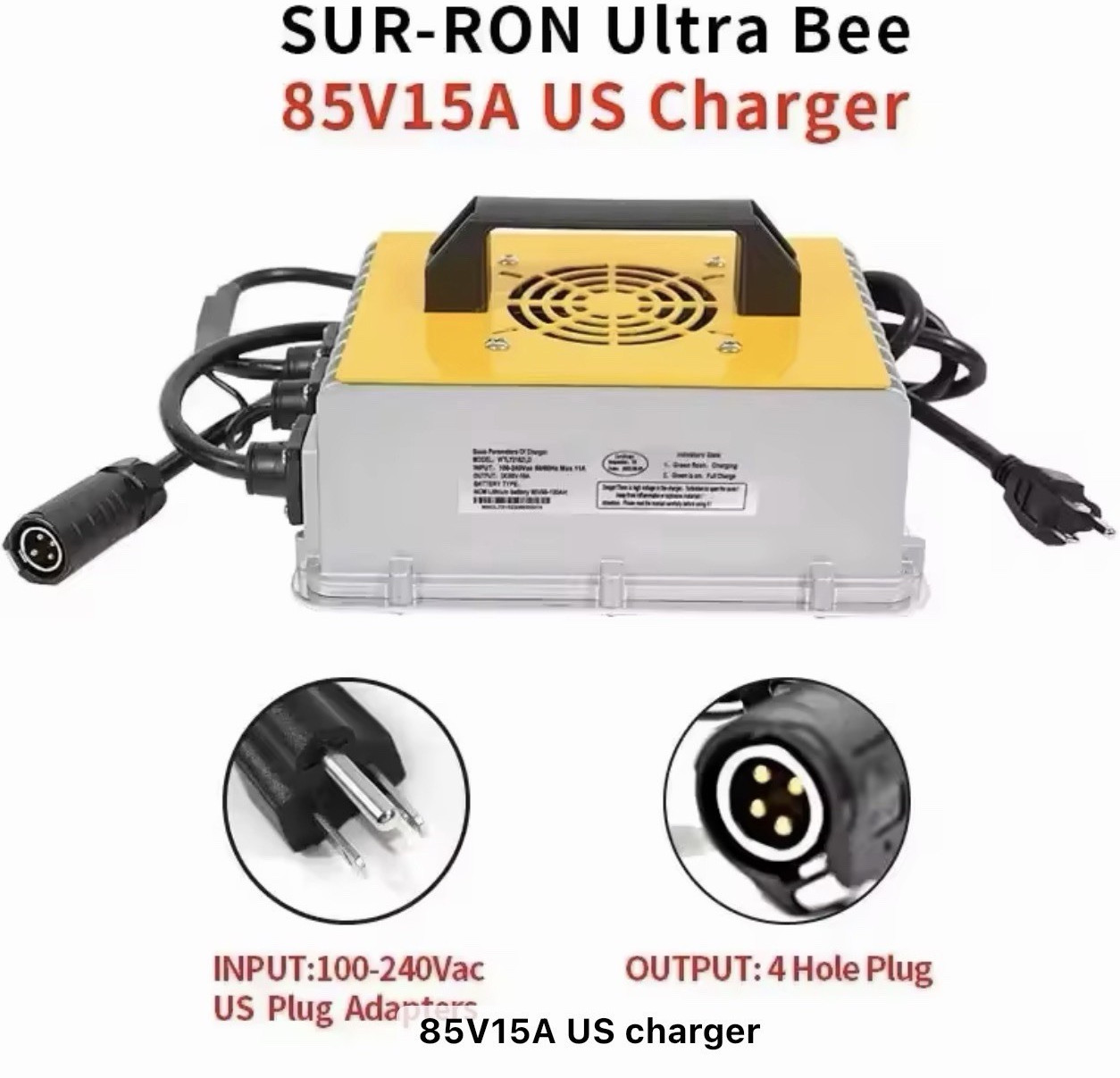 SUR-RON Ultra Bee 85V15A US charger SUR-RON Ultra Bee 85V15A US charger
