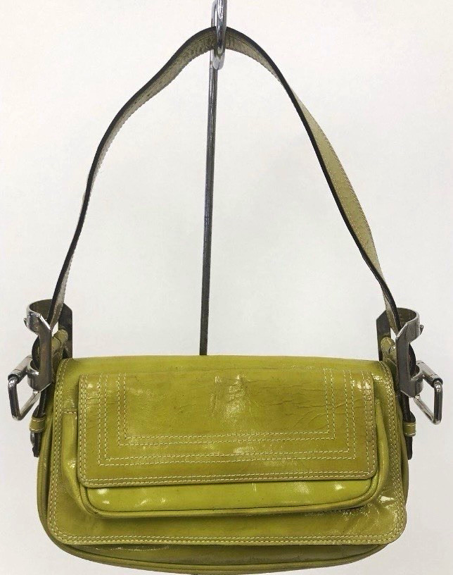 Genuine vintage Versace Y2K Patent Leather Flap Shoulder Bag. 