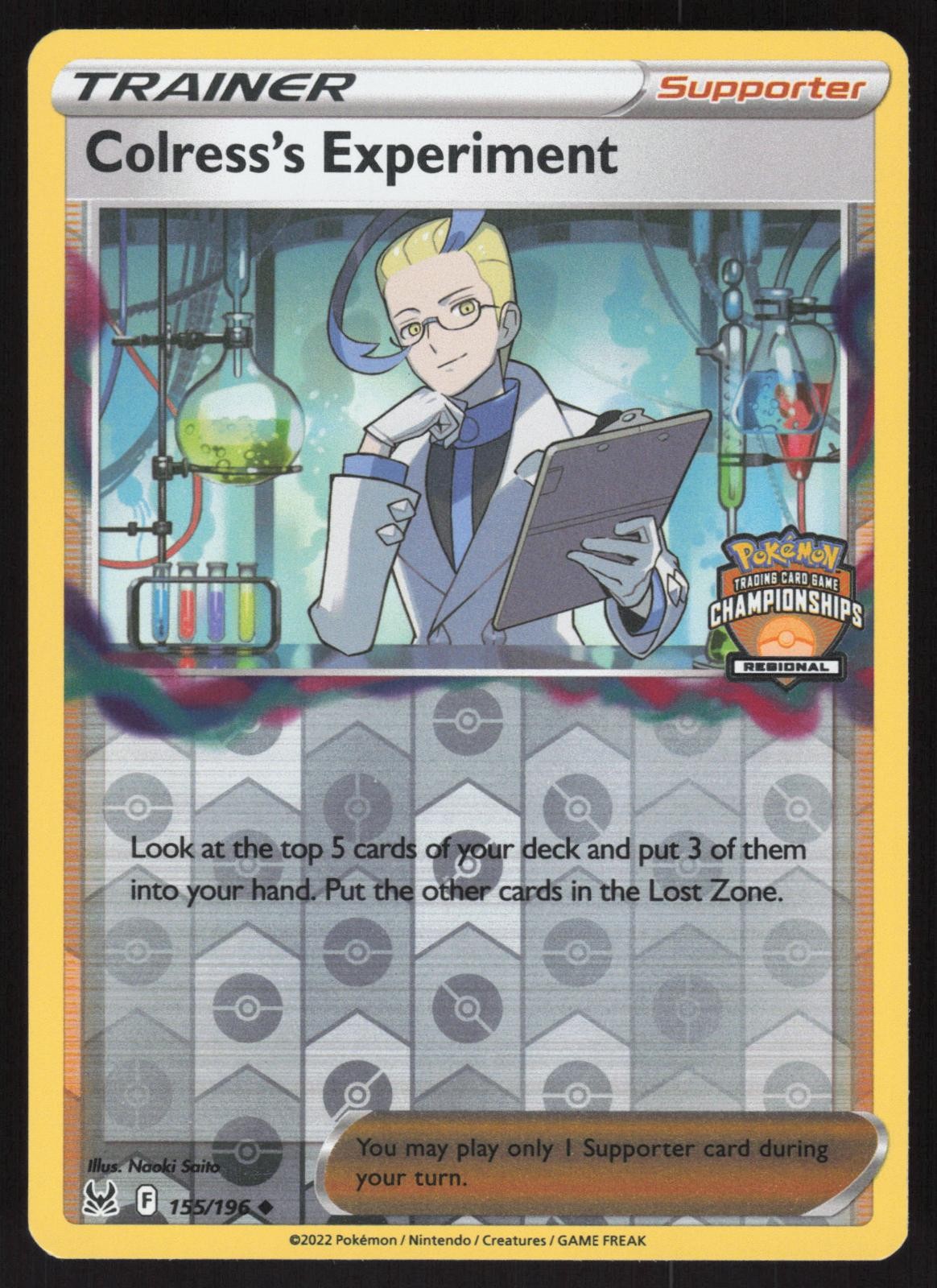 Pokemon Colress\'s Experiment (Regional Championships) 155/196 Holo NEAR MINT