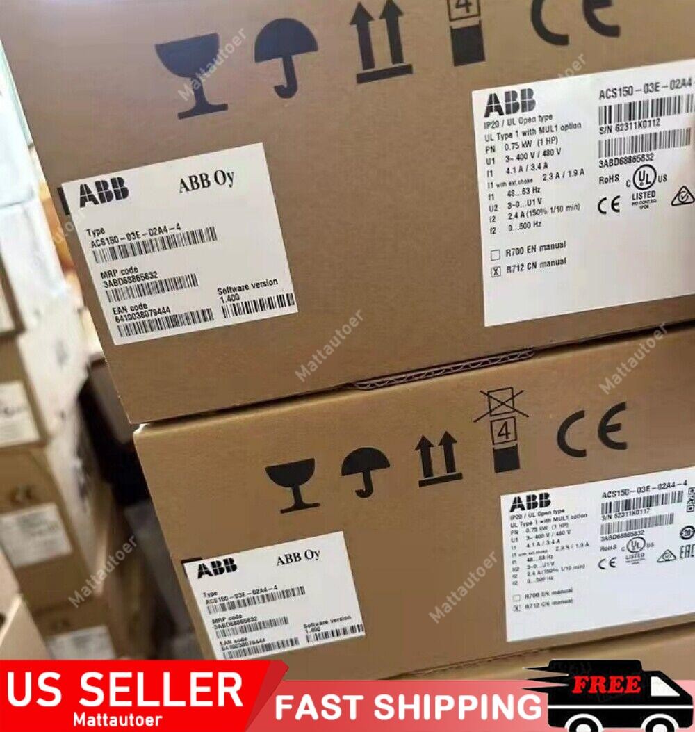 1pc ABB ACS150-03E-02A4-4 frequency converter 3PH 0.75 KW 1pc ABB ACS150-03E-02A4-4 frequency converter 3PH 0.75 KW
