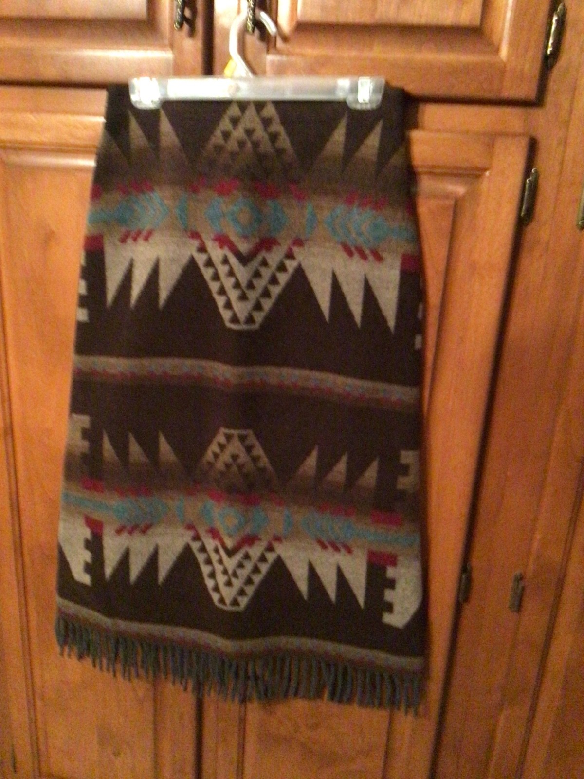 Dylan by True Grit Clear Water Indian blanket fringe skirt. Tagged 12