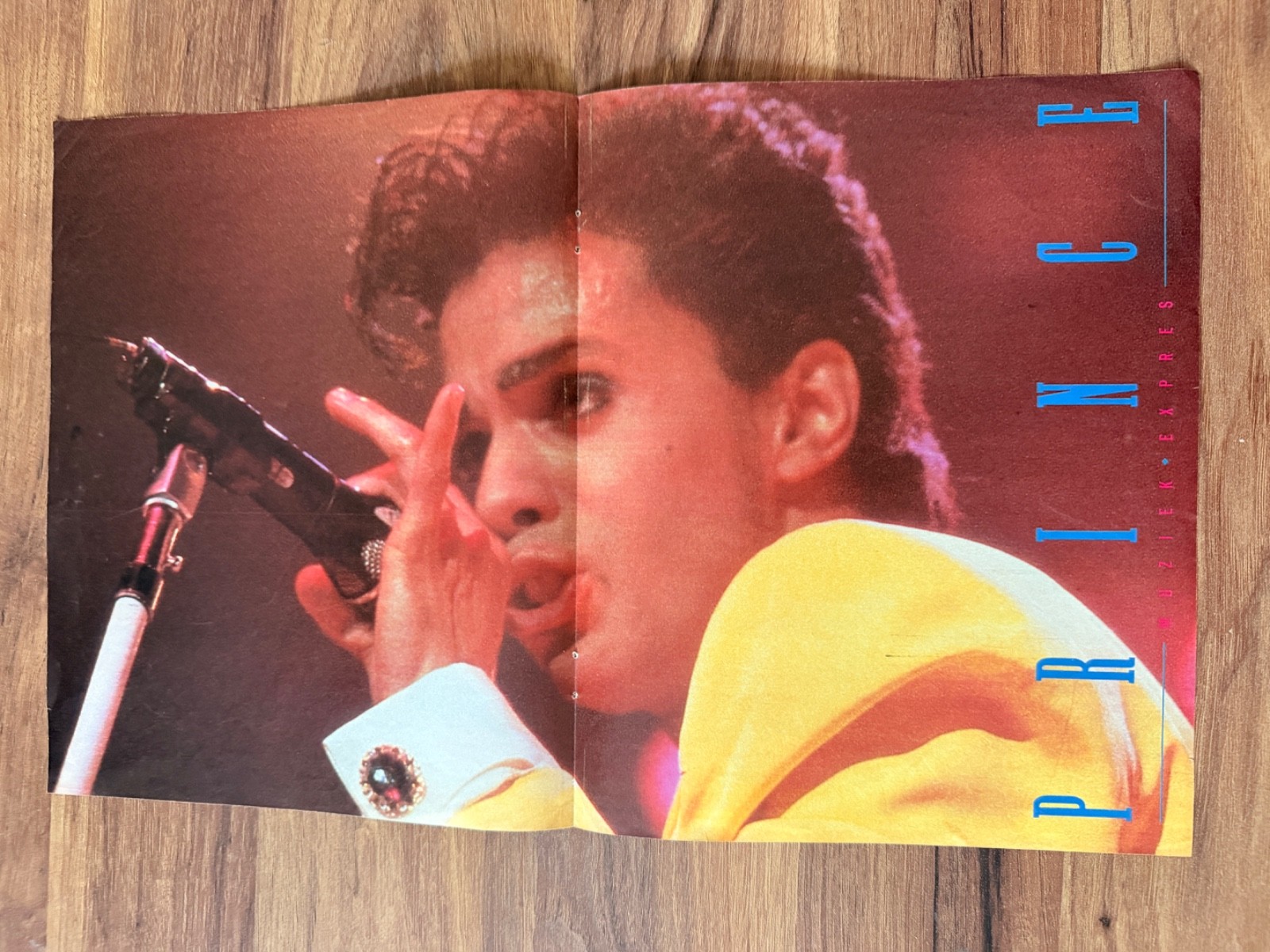 Prince Live Concert Foldout Magazine Poster Original Vintage Music Collectible Prince Live Concert Foldout Magazine Poster Original Vintage Music Collectible