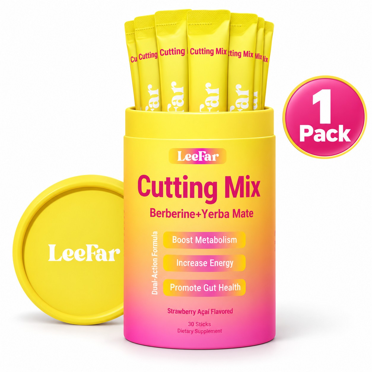 Leefar Drink Cutting Mix –| Strawberry Açaí Flavor – 30 Servings Leefar Drink Cutting Mix –| Strawberry Açaí Flavor – 30 Servings