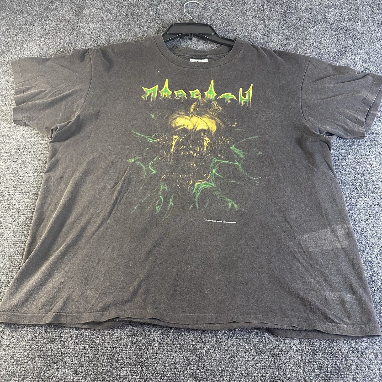 VTG 1990 Morgoth Blue Grape Tour T Shirt Mens XL Hanes Single Stitch Death Metal