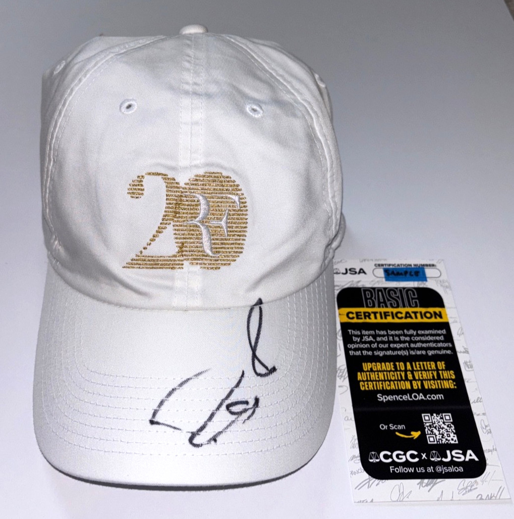 ROGER FEDERER SIGNED NIKE 20 RF HAT TENNIS HOF 2026 GRAND SLAM CHAMPION JSA