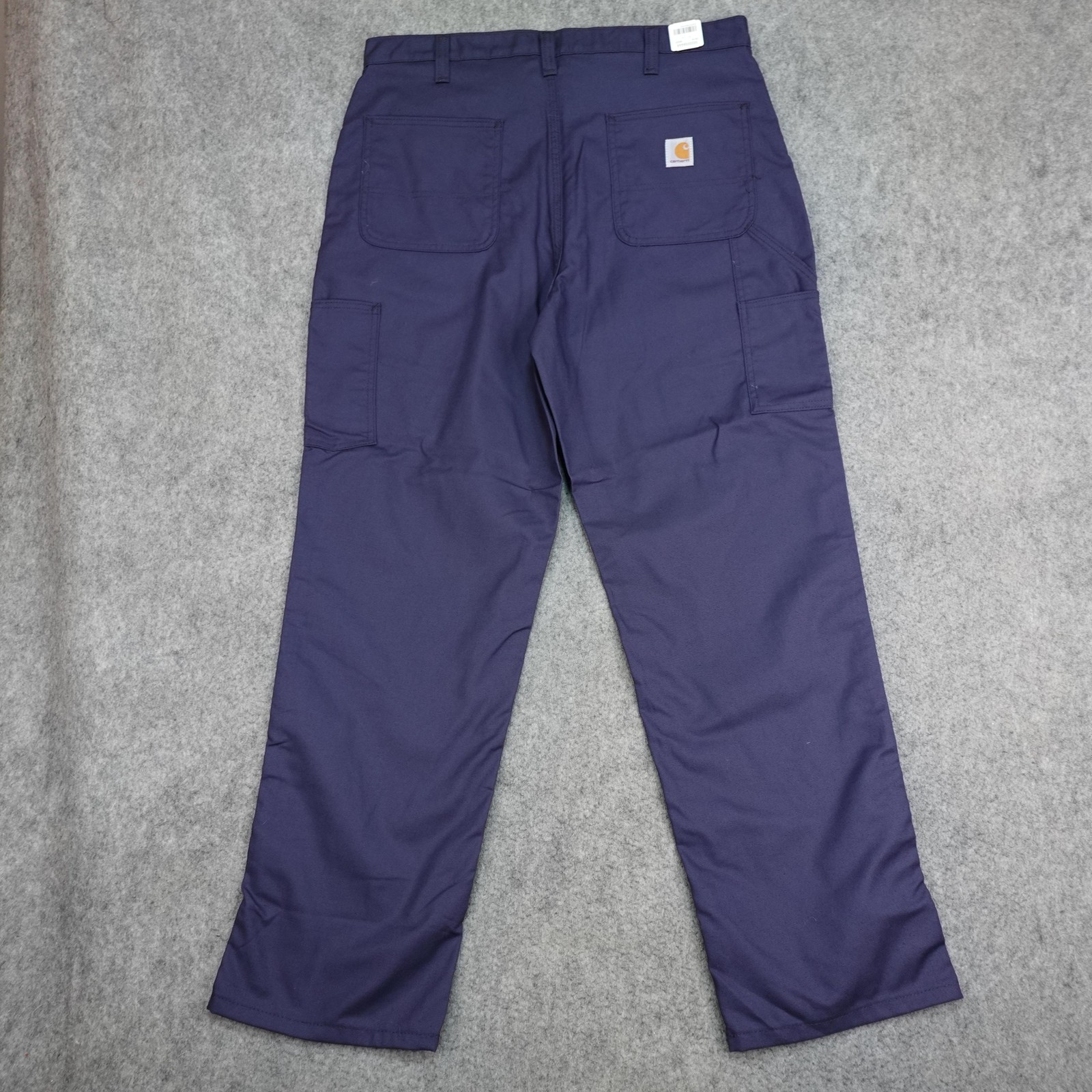 Carhartt Pants Mens 36x32 Blue Canvas Carpenter Workwear Dungaree Relaxed 383-20