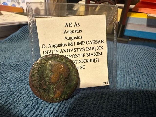 Augustus 1st Roman Emperor 11-13 AD, AE As 10.5 g Last 3 years of Reign Augustus 1st Roman Emperor 11-13 AD, AE As 10.5 g Last 3 years of Reign