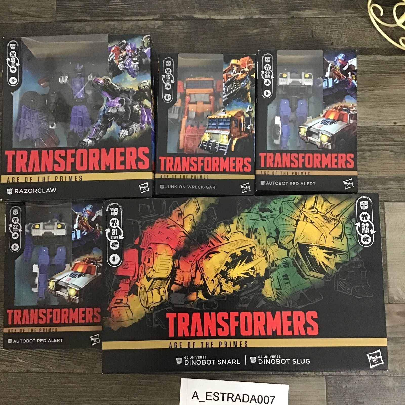 Hasbro Transformers Age of the Primes Dinobot/Junkion/Razorclaw/Crasher/Red -LOT