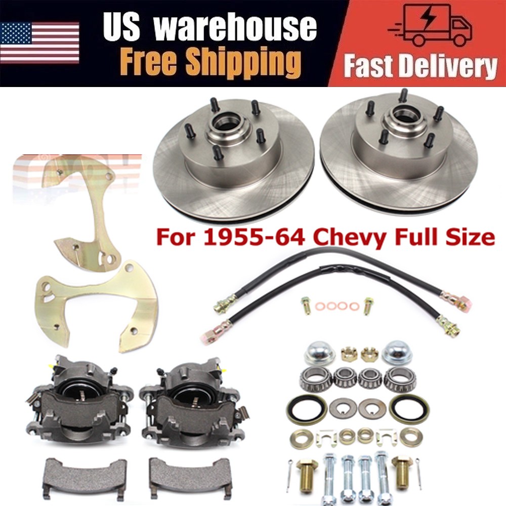 For 1955-64 Chevy Full Size Impala Bel Air Car Deluxe Disc Brake Kit, 5 x 4-3/4\