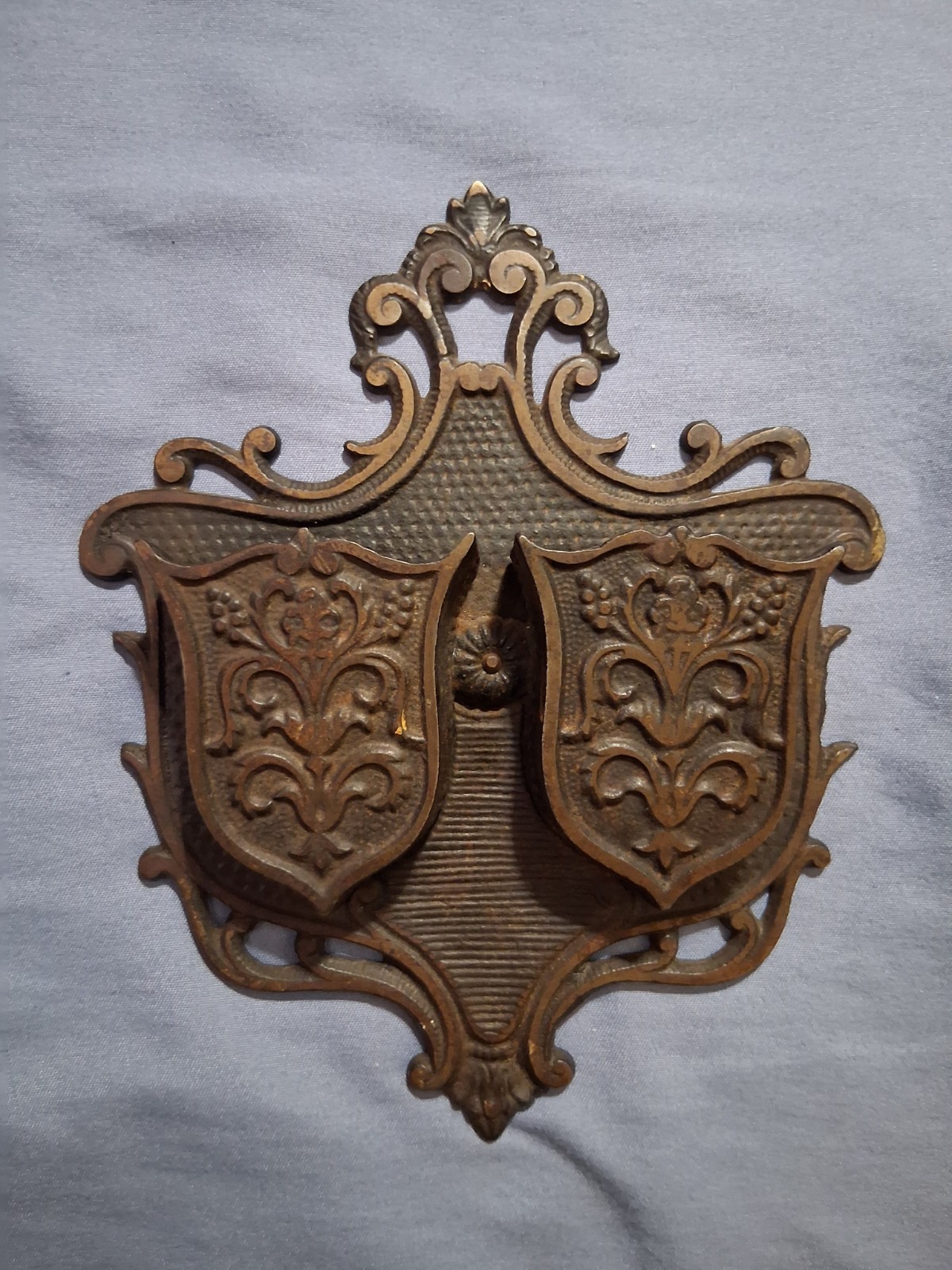 Antique 1860s Match Safe Double Gothic Style Cast Iron Match Wall Safe c1860s Antique 1860s Match Safe Double Gothic Style Cast Iron Match Wall Safe c1860s