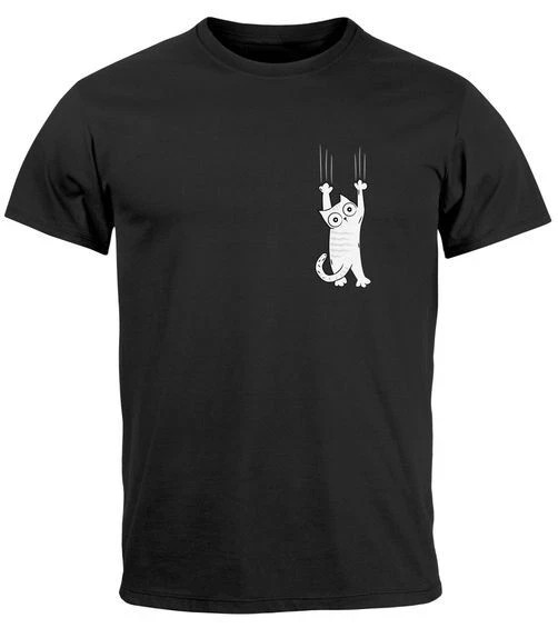 T-Shirt Print Cat Cat Logo Funny    Sizes S-5XL