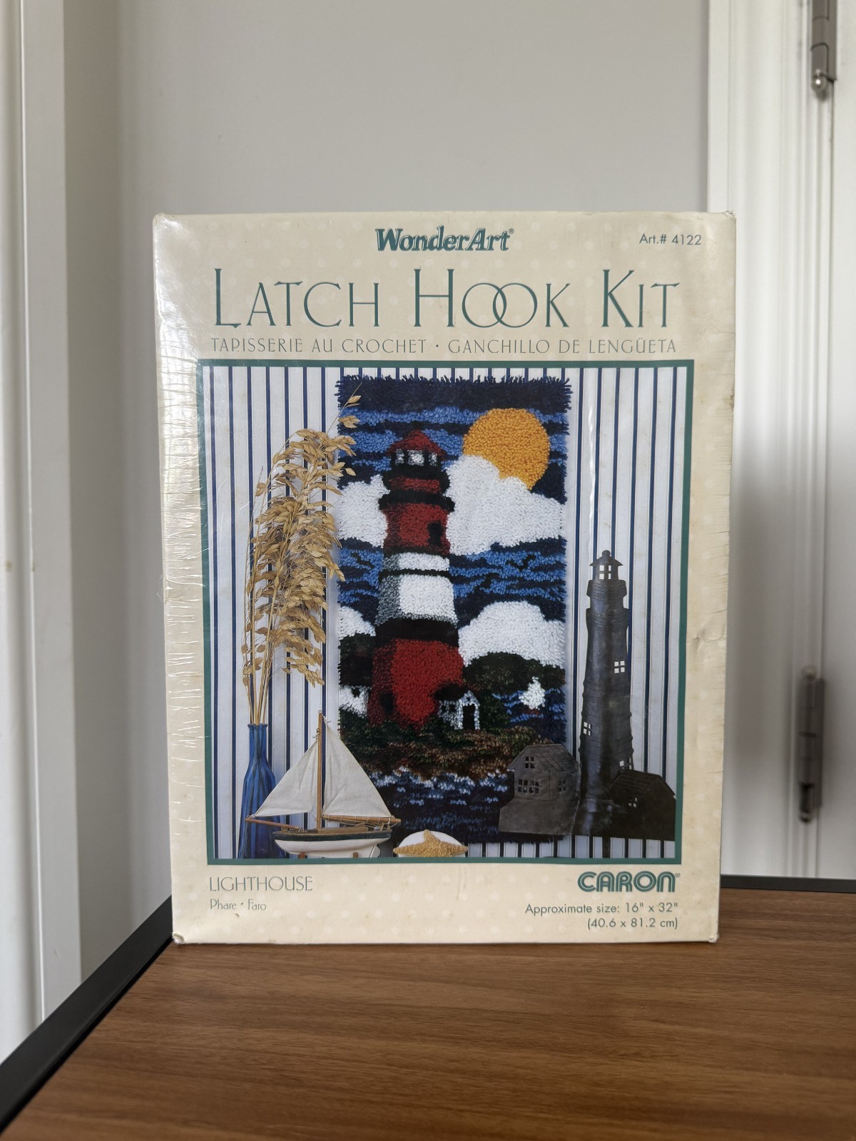 Sealed Vintage Lighthouse Latch Hook Kit Wonder Art CARON Ocean Wall Tapestry Sealed Vintage Lighthouse Latch Hook Kit Wonder Art CARON Ocean Wall Tapestry