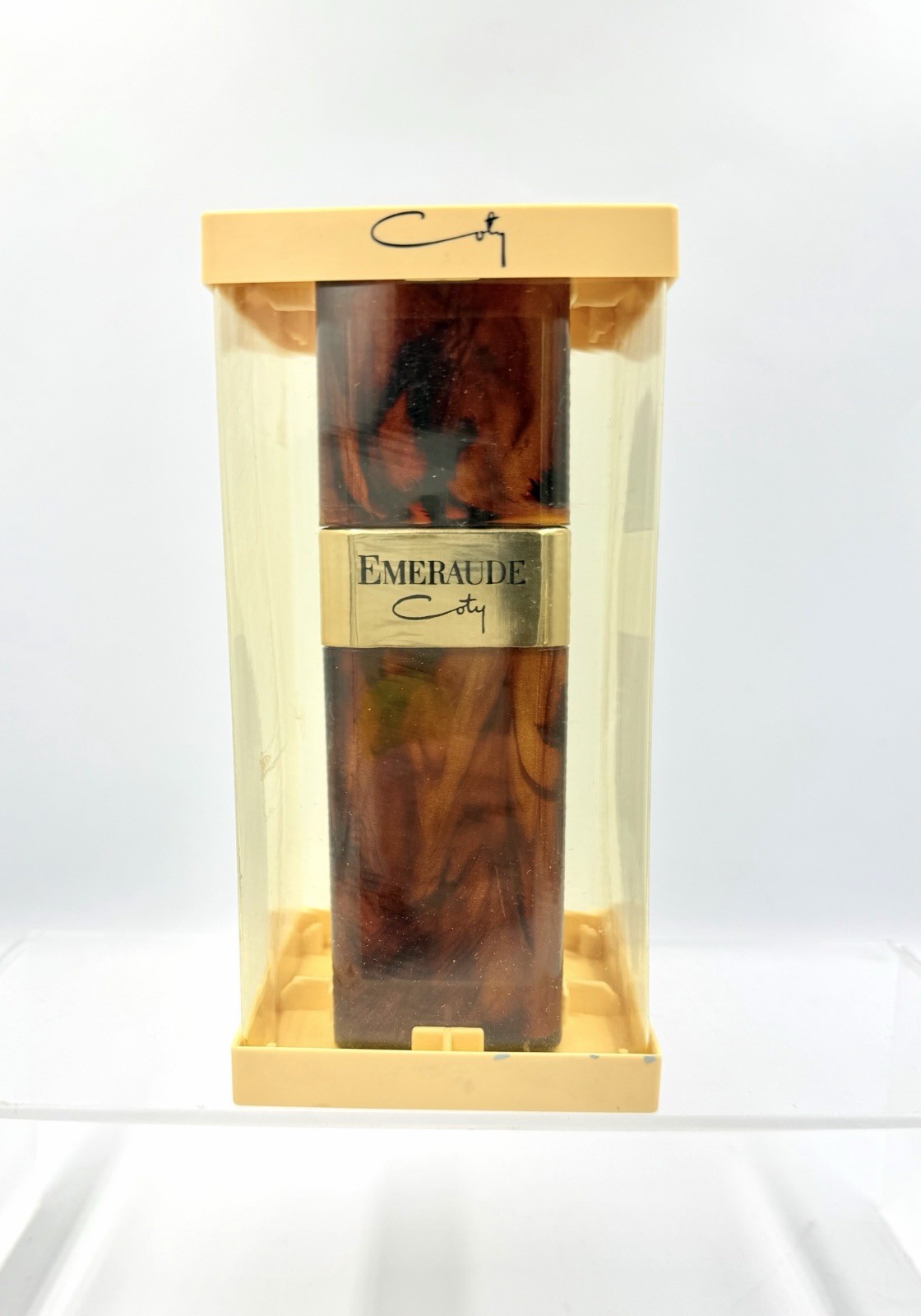 COTY Emeraude Golden Tortoise Spray Mist 2oz Vintage Parfum de Toilette in box COTY Emeraude Golden Tortoise Spray Mist 2oz Vintage Parfum de Toilette in box