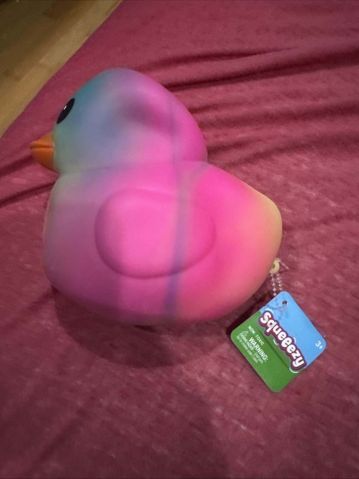 AUTHENTIC Sunny Days Jumbo Squeezy Duck Tie-Dye Squishy Stress Relief Toy NEW