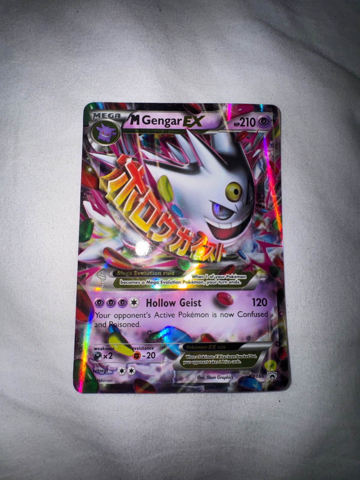 Excellent condition Pokémon M Gengar EX XY166 XY Holofoil