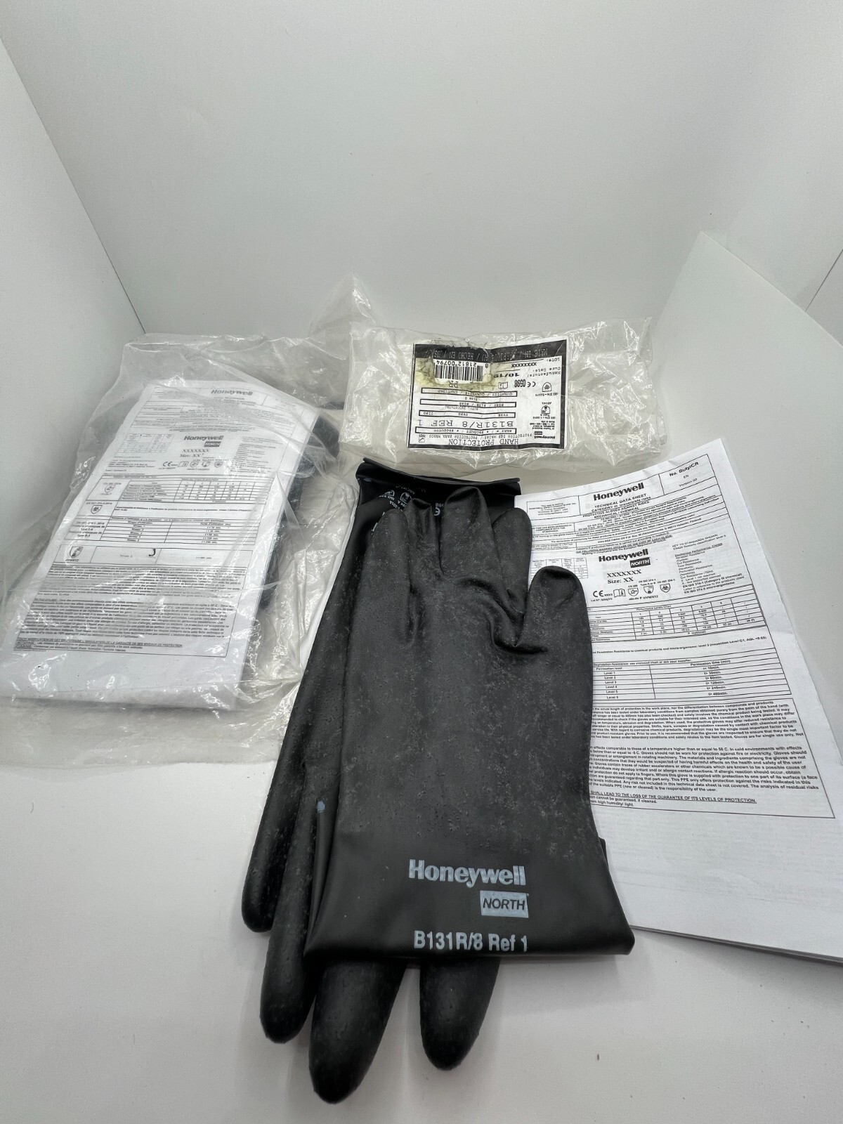 1 PAIR Honeywell NORTH Genuine OEM BUTYL Hand Protection Gloves B131R/8