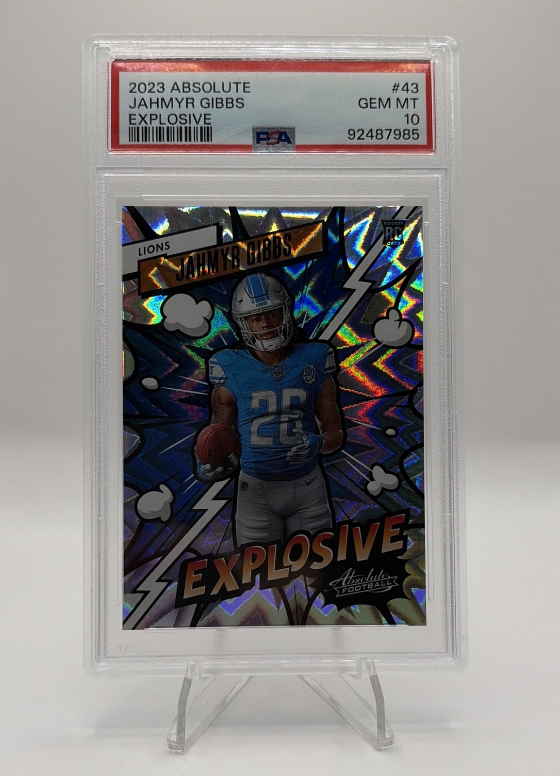 2023 Panini Absolute Explosive Jahmyr Gibbs (RC) Case Hit SSP PSA 10 🔥🔥 Lions
