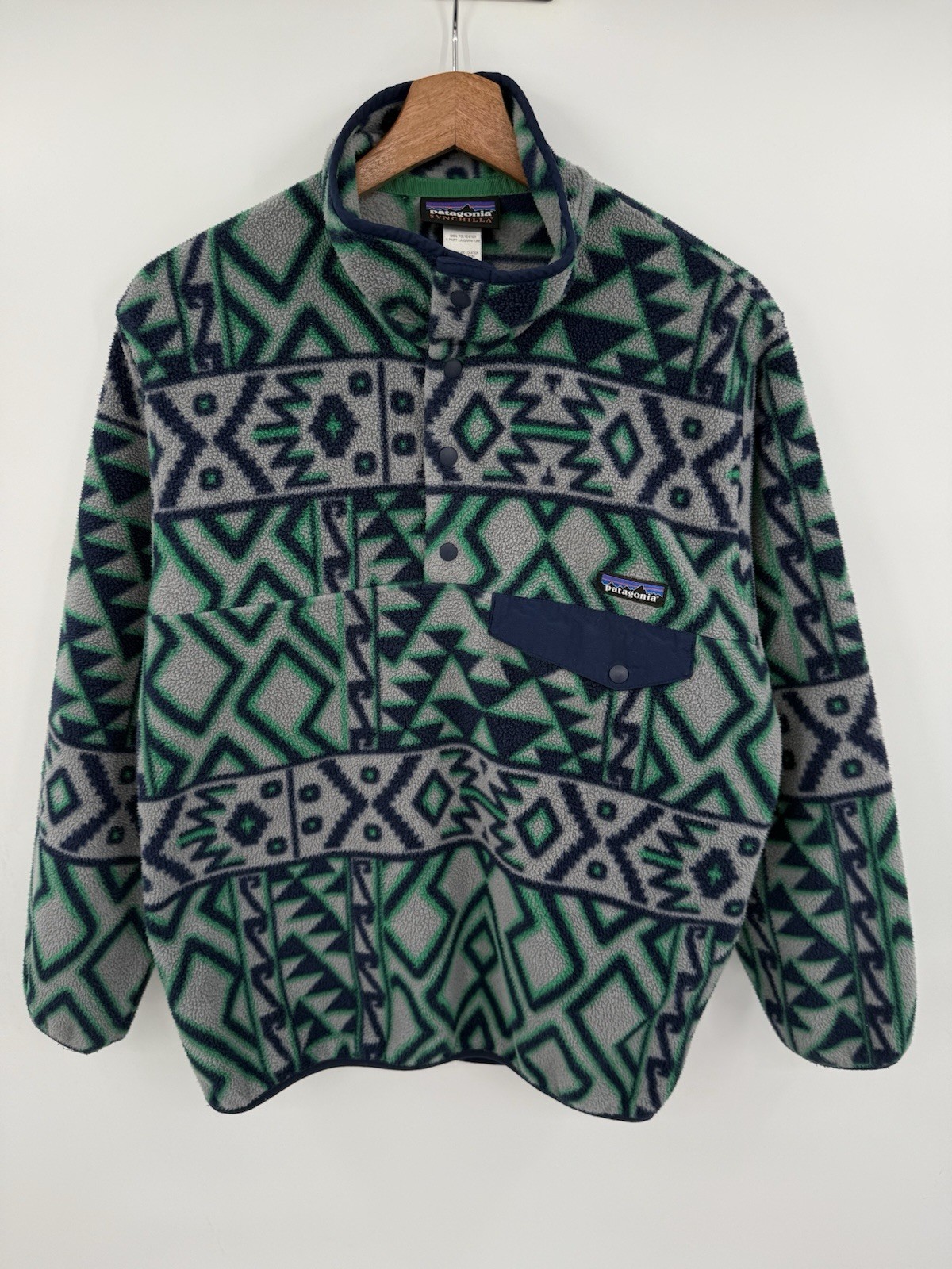Patagonia Synchilla Fleece Snap T Aztec Montana Siete Men’s Size XS FA2014