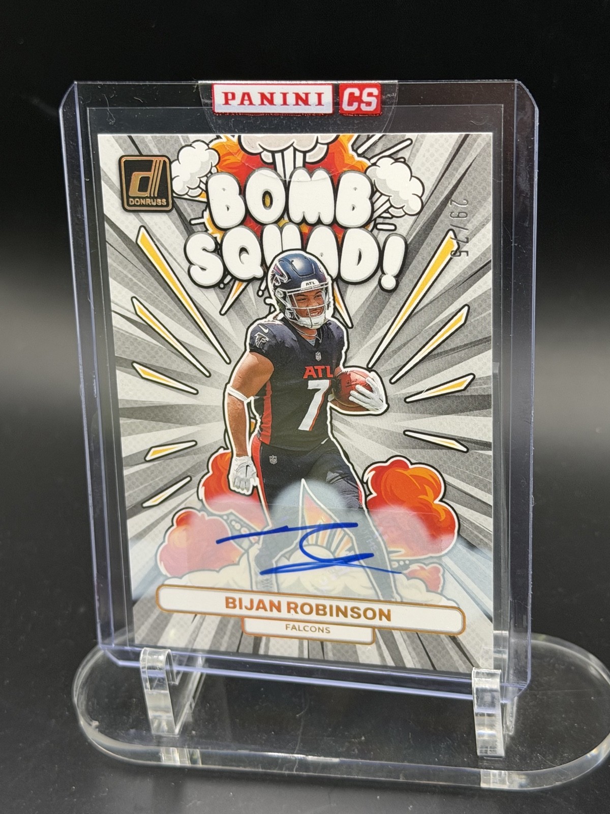 2023 Panini Donruss - Bomb Squad Bijan Robinson #BS-25 Autographs /75 (AU, RC) 2023 Panini Donruss - Bomb Squad Bijan Robinson #BS-25 Autographs /75 (AU, RC)
