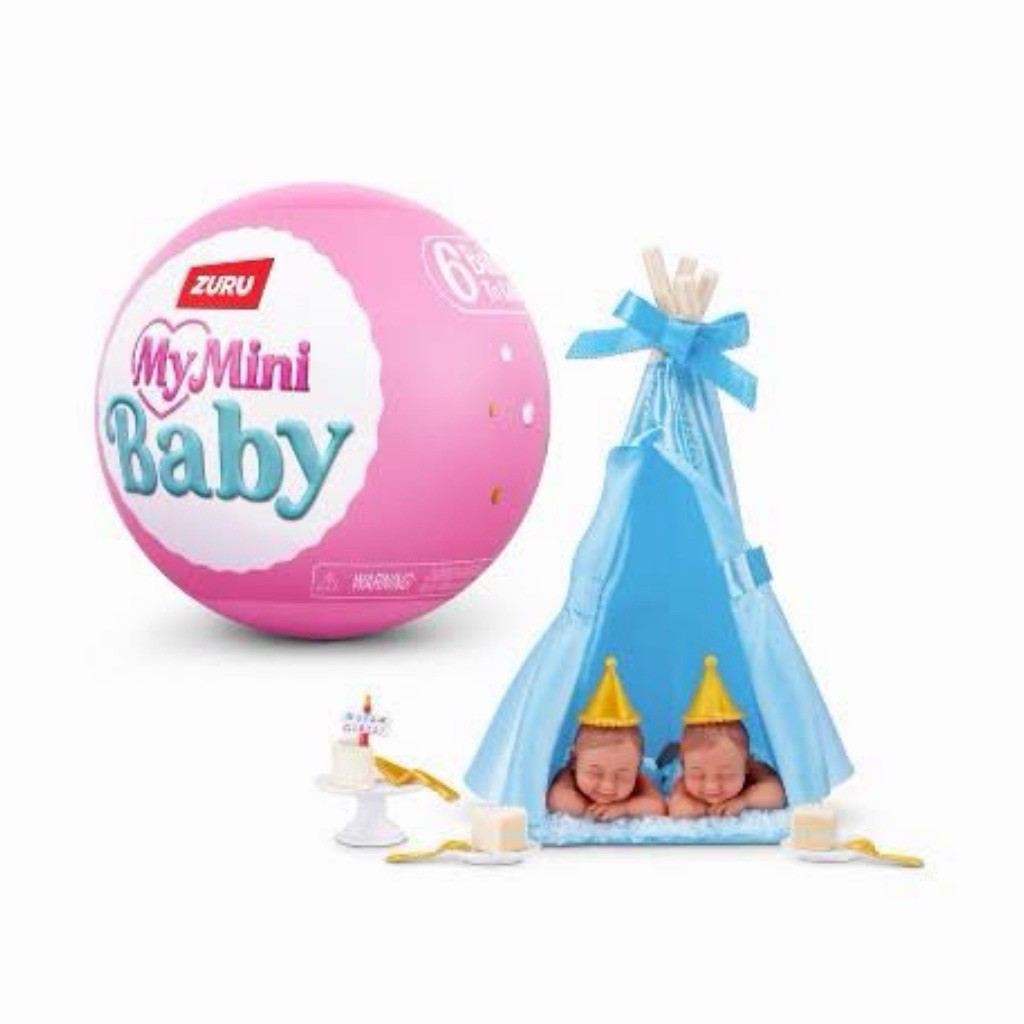 Zuru My Mini Baby Series 2 Happy Birthday Twins Tent Miniature Twin Baby Set