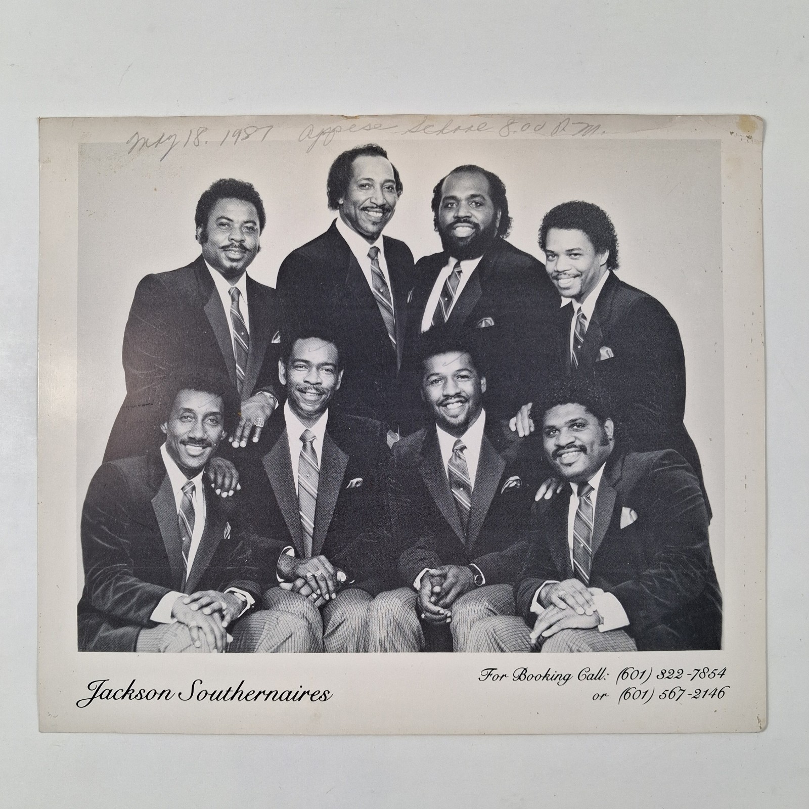 Jackson Southernaires Vintage 1987 Malaco Records Promo Photo 8x10 Gospel Group
