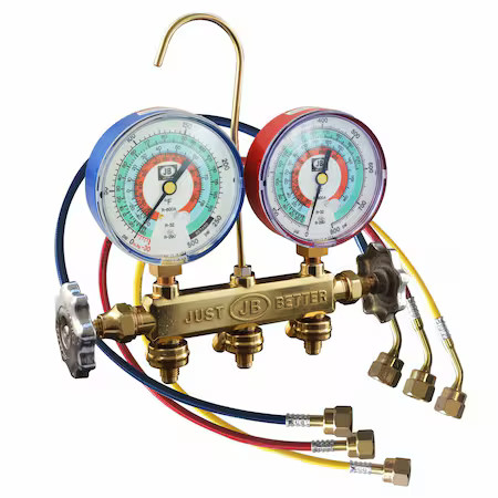 Jb Industries 22733Rf-18 Manifold Gauge Kit, 18 In L, 3 1/8 In Dia Jb Industries 22733Rf-18 Manifold Gauge Kit, 18 In L, 3 1/8 In Dia