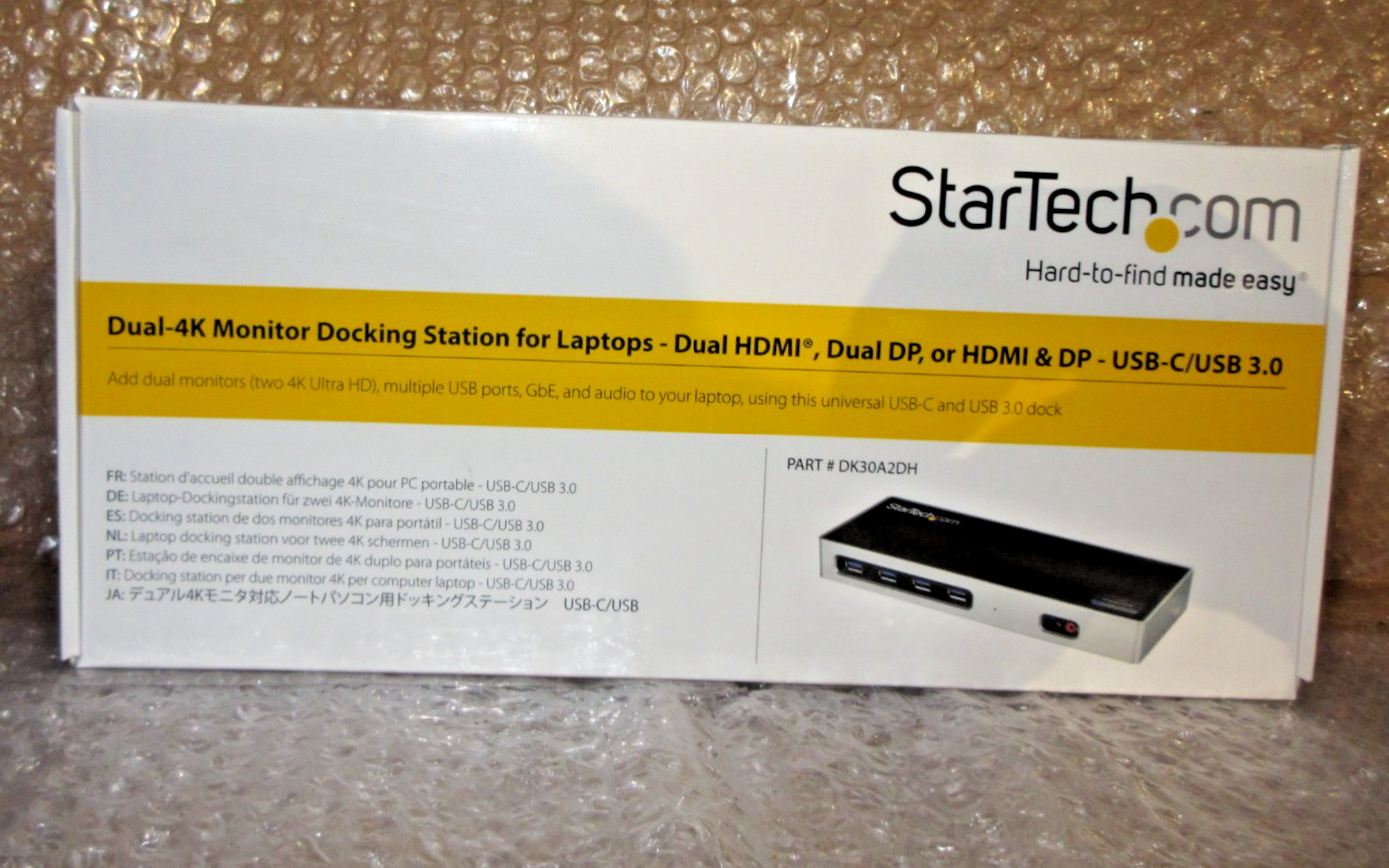 StarTech Dual-4K USB-C USB-A Docking Station for Laptops DK30A2DH | Black/Silver
